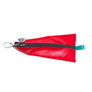 Wedge Zip Bag: Wedge Bag - Red