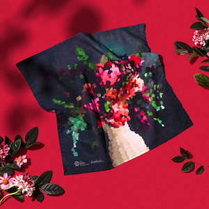 HANK - 11. MIDNIGHT BLOOMS | Organic Cotton Handkerchief