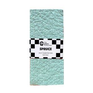 Solid Set Of Spruce: Glacier Solid Colour SPRUCE - Set of 2 Dishcloths