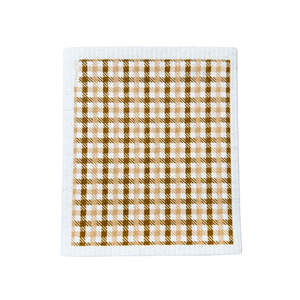 Swedish Dishcloth SPRUCE - Golden Plaid