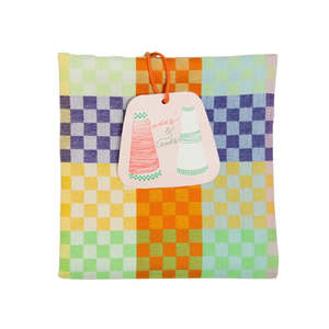 New Foekje Fleur Towels: Tea Towel #58B Checkered Check