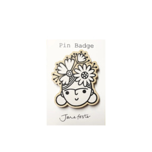 Pins Brooches: Frida Head Brooch