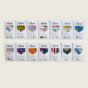 HANK GIFT BOX SET included designs 1 - 14 | Organic Cotton Handkerchief (total of 14)