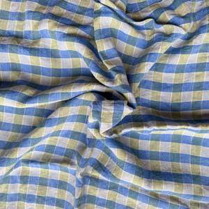 Gingham Organic Linen Scarf / Sarong Accessory | 100% Linen | FREE Shipping