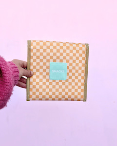 Handbags Lifestyle: Mustard Check Snack Bag