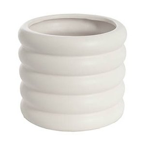 Lisbon Ribbed White Pot