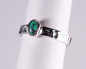Kingman Mine Turquoise Sterling Silver Ring S6 (BM610)