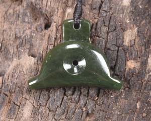 Other: NZ Greenstone Shepard Dog Whistle Pendant (BK109) Rimu Pounamu