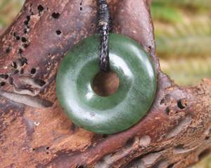 NZ Greenstone XSmall Porowhita Pendant (BB756) Hapopo Pounamu