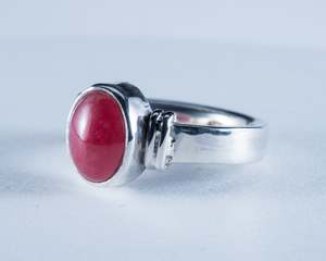 Rhodonite Sterling Silver Ring (S636)