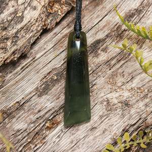 NZ Greenstone Small Freeform Toki Pendant (BP311) Tangiwai Pounamu