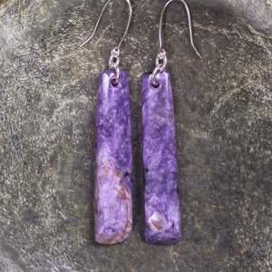 Charoite Small Toki Earrings (BP716)