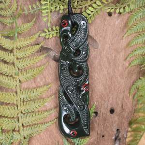 Pendants: NZ Greenstone XLarge Manaia Pendant (BT005) Kawakawa Pounamu