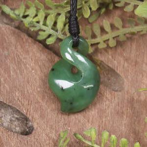 Twist: NZ Greenstone XSmall Twist Pendant (BW663) Hapopo Pounamu