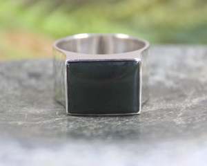 NZ Greenstone Sterling Silver S12 (AZ176) Kawakawa Pounamu