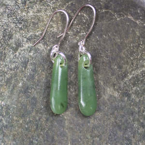 NZ Greenstone XSmall Roimata Earrings (CB012) Hapopo Pounamu