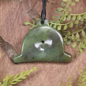 NZ Greenstone Shepard Dog Whistle Pendant (BW842) Hapopo Pounamu