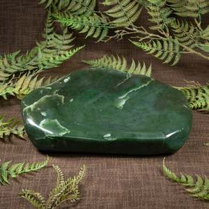 NZ Greenstone Bowl (BT971) Hapopo Pounamu