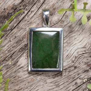 NZ Greenstone XSmall Sterling Silver Pendant (CB244) Hapopo Pounamu
