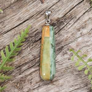 Pounamu Mosaic Small Roimata Pendant (AT260)