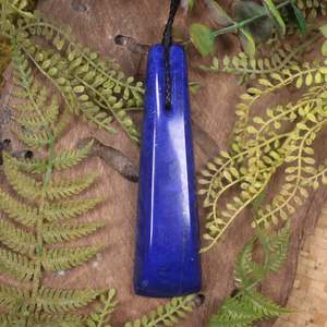 Gemstone Necklace: Lapis Lazuli XLarge Toki Pendant (BX137)