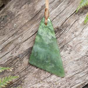 NZ Greenstone Small Freeform Pendant (CB462) Hapopo Pounamu