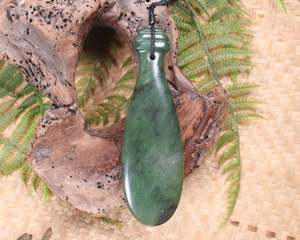 NZ Greenstone XLarge Mere Pendant (BC436) Hapopo Pounamu