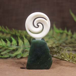 Bone Small Koru Sculpture (CB977)