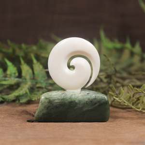 Bone Small Koru Sculpture (CB975)