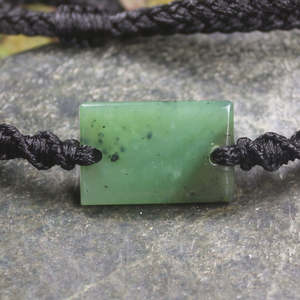 NZ Greenstone Adjustable Cord Bracelet (BX310) Hapopo Pounamu