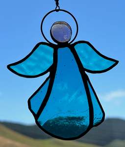 Stained Glass Coloured Angel