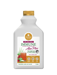 Aloe Vera Of Australia Immune Aloe Plus with Apple, Cherry & Pomegranate 1L