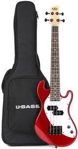 Kala Solid Body U Bass w/ bag – Red