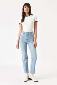 Womens Rollas: Original Straight Sunshine - Light Vintage Blue