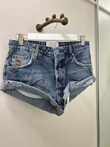 Womens Denim: Bandits Low Waist Denim Short | Blue Thunder