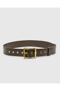 BRIE LEON Everyday Belt | Chocolate/Gold