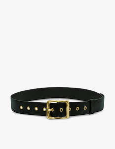 Brie Leon: BRIE LEON Everyday Belt | Black/Gold