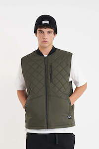 HUFFER Rev Quilted Vest | Cypress