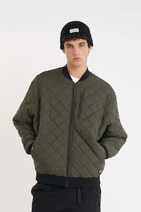 Huffer Mens: HUFFER Rev Quilted Jacket | Cypress