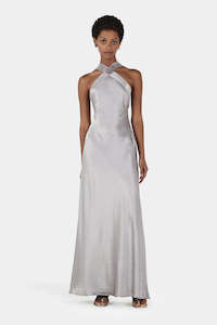 Hansen Gretel: HANSEN Lunar Maxi Dress | Silver