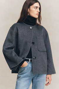 ASSEMBLY LABEL Camille Wool Cashmere Jacket | Charcoal Marle