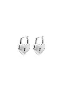 Stolen Girlfriends Club Womens: STOLEN GIRLFRIENDS CLUB Love Locket Earrings | Silver