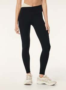 New Womens: P.E Nation Wander Full Length Legging | Black/Biscuit