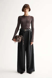 ELKA COLLECTIVE Silia Knit Top | Chocolate