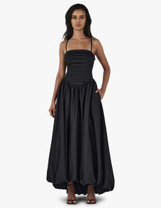 Hansen Gretel: HANSEN Jesinta Maxi Dress | Black