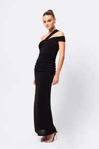 MOSSMAN One More Time Maxi Dress | Black
