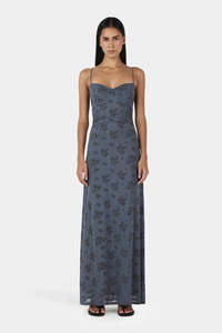 OWNLEY Karima Midi Dress | Stormy