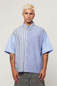 Men S Tops Shirts: ABRAND Bobby Mixmaster Shirt | Business Blue
