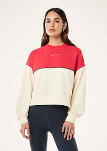 Women S Knits Jerseys: P.E NATION Shift Sweat | Whisper White/Strawberry
