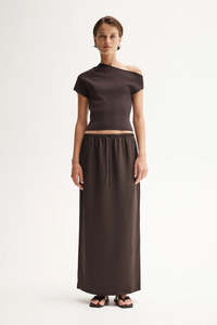ELKA Mina Maxi Skirt | Brown